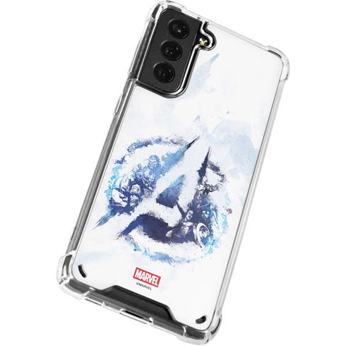 Marvel Avengers Blue Logo Galaxy S21 Plus 5G Clear Case