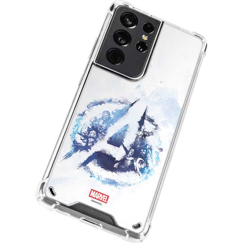 Marvel Avengers Blue Logo Galaxy S21 Ultra 5G Clear Case