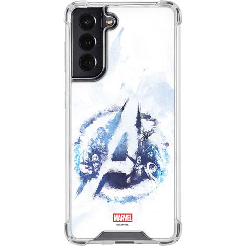 Marvel Avengers Blue Logo Galaxy S22 Clear Case
