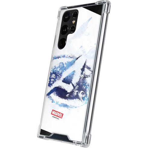 Marvel Avengers Blue Logo Galaxy S22 Ultra Clear Case