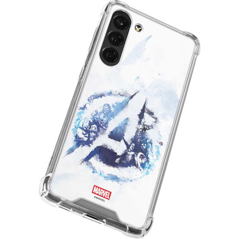 Marvel Avengers Blue Logo Galaxy S23 Plus Clear Case