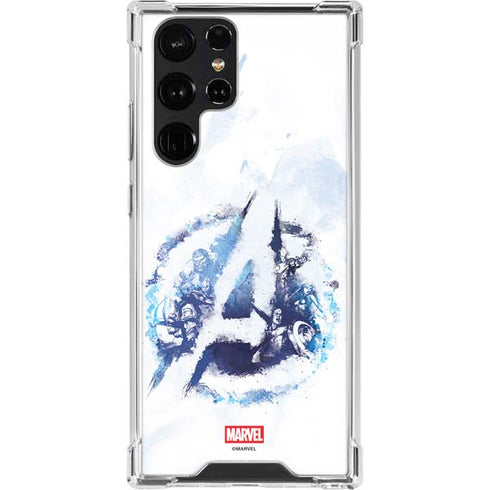 Marvel Avengers Blue Logo Galaxy S23 Ultra Clear Case