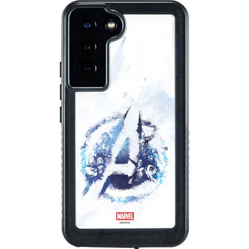 Marvel Avengers Blue Logo Galaxy S24 Plus Waterproof Case