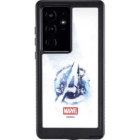 Marvel Avengers Blue Logo Galaxy S24 Ultra Waterproof Case