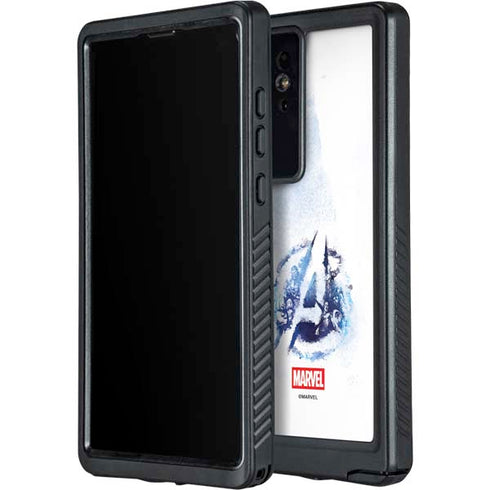 Marvel Avengers Blue Logo Galaxy S24 Ultra Waterproof Case