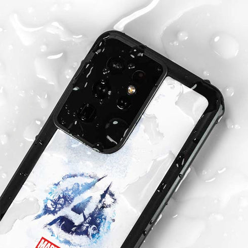 Marvel Avengers Blue Logo Galaxy S24 Ultra Waterproof Case