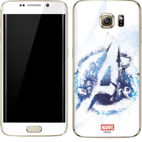Marvel Avengers Blue Logo Galaxy S7 Edge Skin