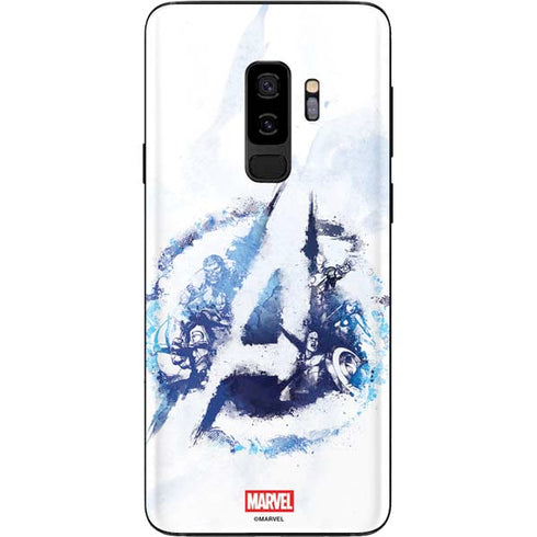 Marvel Avengers Blue Logo Galaxy S9 Plus Skin