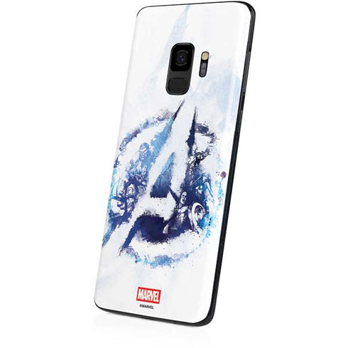 Marvel Avengers Blue Logo Galaxy S9 Skin