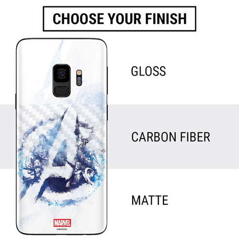 Marvel Avengers Blue Logo Galaxy S9 Skin