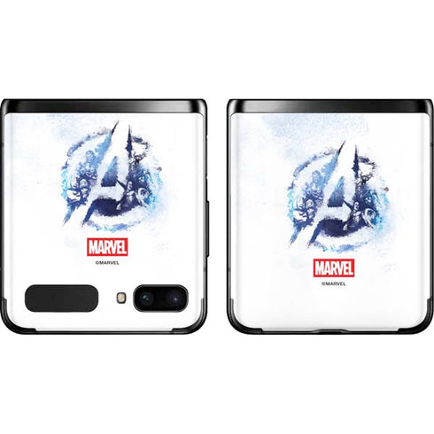 Marvel Avengers Blue Logo Galaxy Z Flip Skin