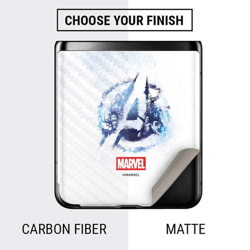 Marvel Avengers Blue Logo Galaxy Z Flip Skin