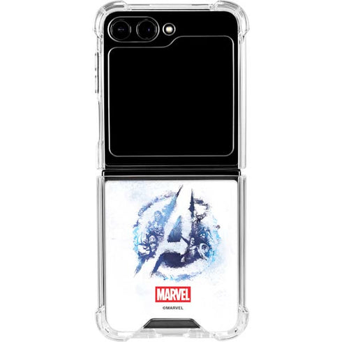 Marvel Avengers Blue Logo Galaxy Z Flip5 5G Clear Case