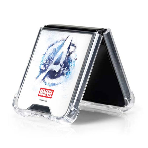 Marvel Avengers Blue Logo Galaxy Z Flip5 5G Clear Case