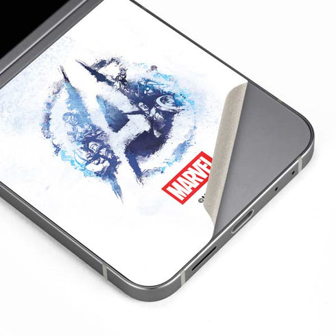 Marvel Avengers Blue Logo Galaxy Z Flip6 Skin