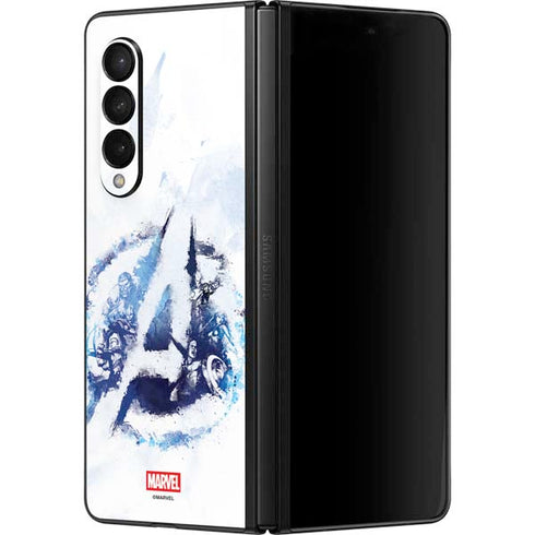Marvel Avengers Blue Logo Galaxy Z Fold3 5G Skin