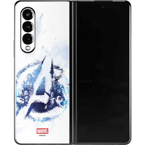 Marvel Avengers Blue Logo Galaxy Z Fold3 5G Skin