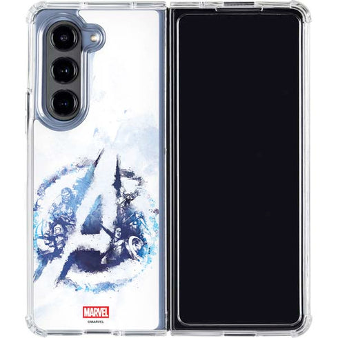 Marvel Avengers Blue Logo Galaxy Z Fold5 5G Clear Case