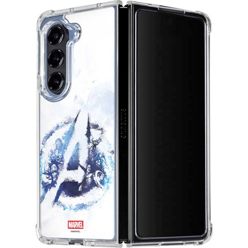 Marvel Avengers Blue Logo Galaxy Z Fold5 5G Clear Case