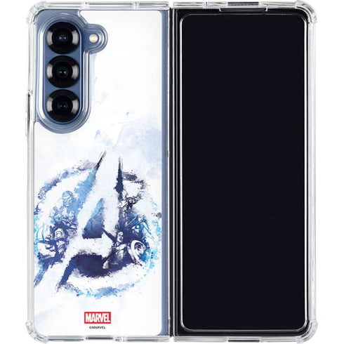 Marvel Avengers Blue Logo Galaxy Z Fold6 Clear Case