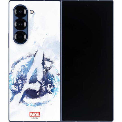 Marvel Avengers Blue Logo Galaxy Z Fold6 Skin