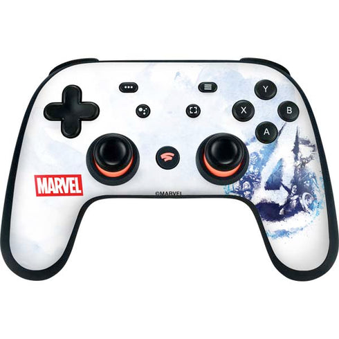 Marvel Avengers Blue Logo Google Stadia Controller Skin