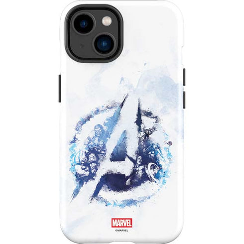Marvel Avengers Blue Logo iPhone 14 Plus Impact Case