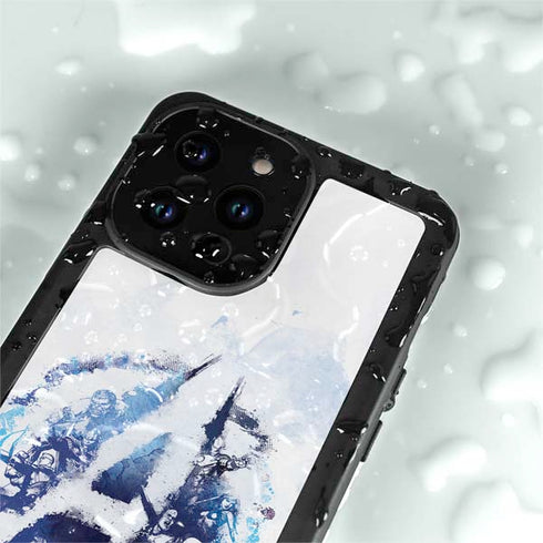 Marvel Avengers Blue Logo iPhone 14 Pro Max Waterproof Case