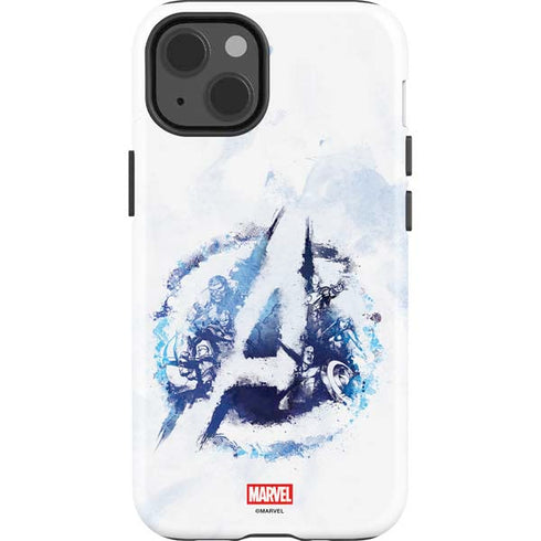 Marvel Avengers Blue Logo iPhone 15 Plus Impact Case