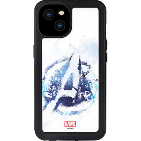 Marvel Avengers Blue Logo iPhone 15 Plus Waterproof Case