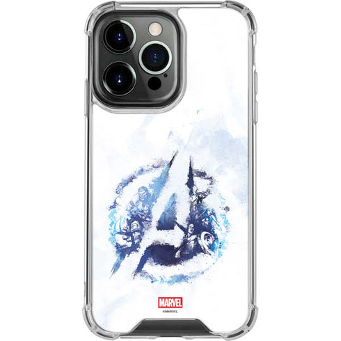 Marvel Avengers Blue Logo iPhone 15 Pro Clear Case