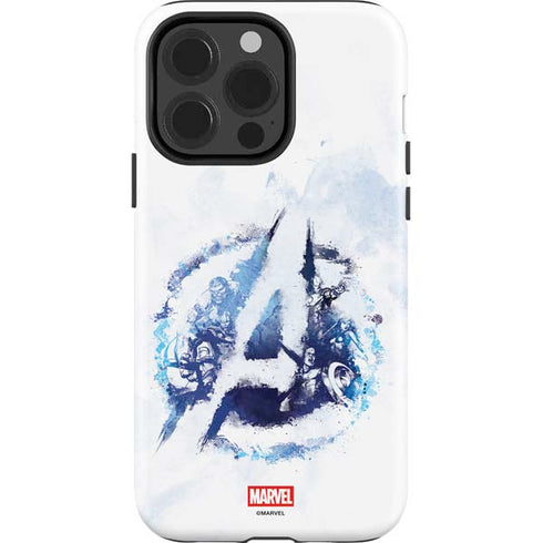 Marvel Avengers Blue Logo iPhone 15 Pro Impact Case