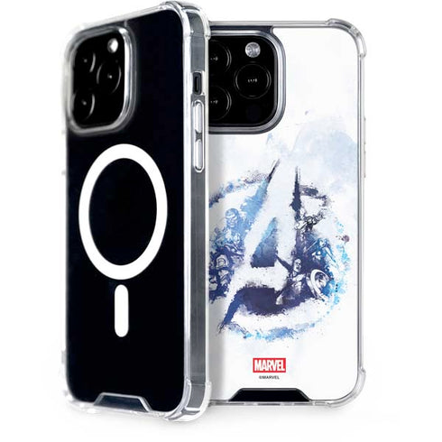 Marvel Avengers Blue Logo iPhone 15 Pro Max MagSafe Case