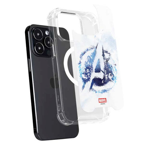Marvel Avengers Blue Logo iPhone 15 Pro Max MagSafe Case