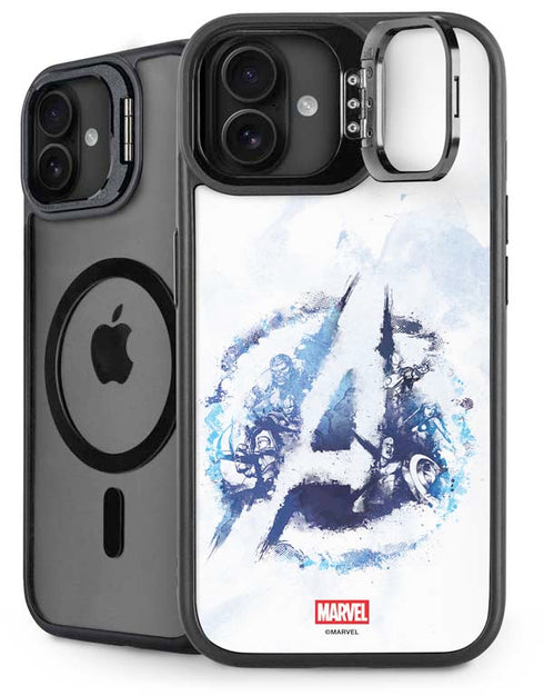 Marvel Avengers Blue Logo iPhone 16 Kickstand Case