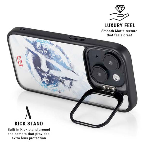 Marvel Avengers Blue Logo iPhone 16 Kickstand Case