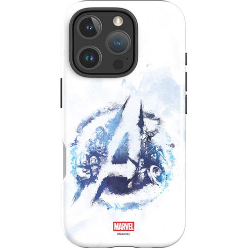 Marvel Avengers Blue Logo iPhone 16 Pro Impact Case