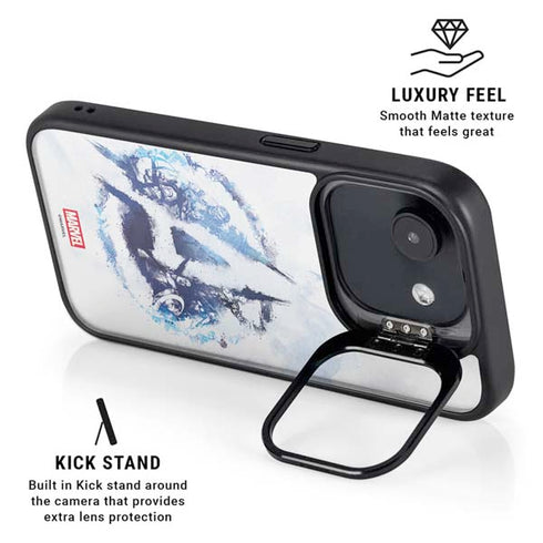 Marvel Avengers Blue Logo iPhone 16e Kickstand Case