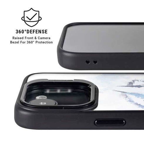 Marvel Avengers Blue Logo iPhone 16e Kickstand Case