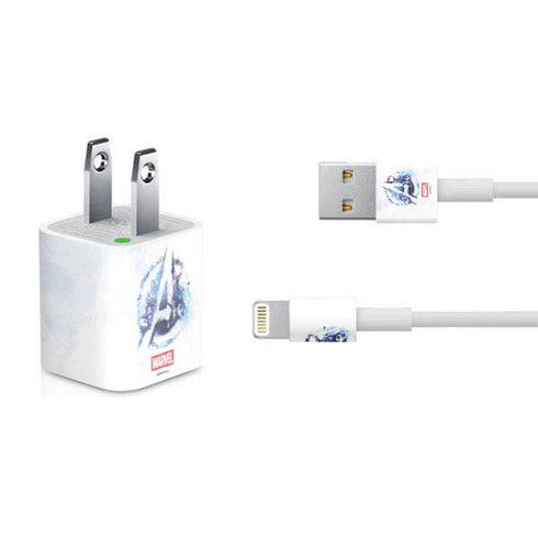 Marvel Avengers Blue Logo iPhone Charger (5W USB) Skin