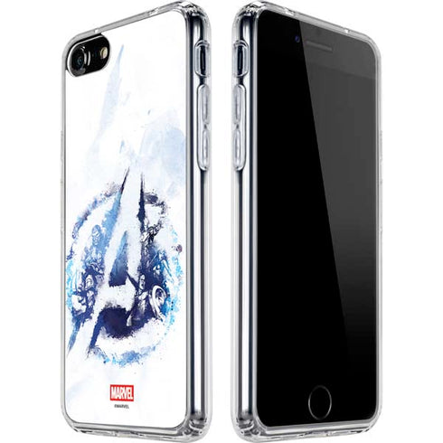 Marvel Avengers Blue Logo iPhone SE (2nd & 3rd Gen) Clear Case