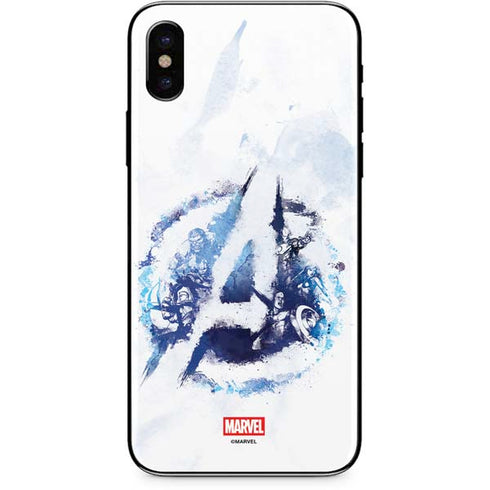 Marvel Avengers Blue Logo iPhone X Skin