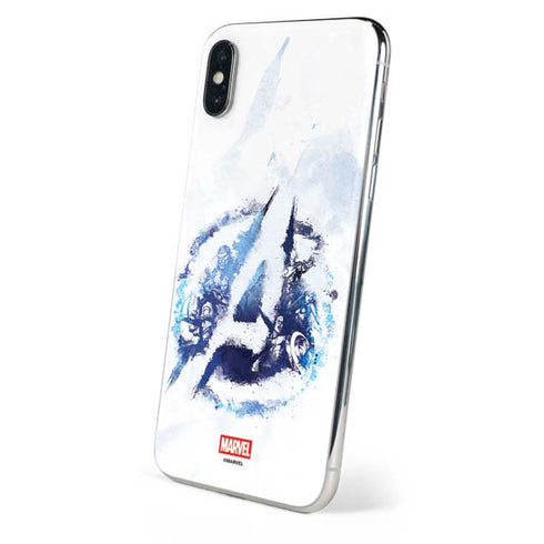 Marvel Avengers Blue Logo iPhone X Skin
