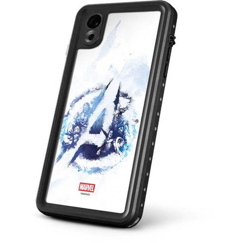Marvel Avengers Blue Logo iPhone XR Waterproof Case