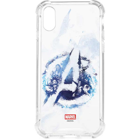 Marvel Avengers Blue Logo iPhone XS Clear Case
