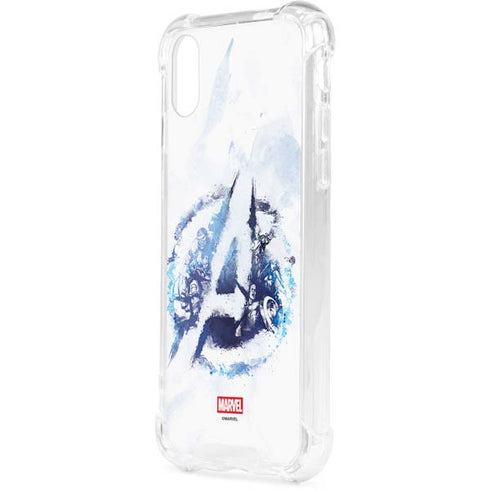 Marvel Avengers Blue Logo iPhone XS Clear Case