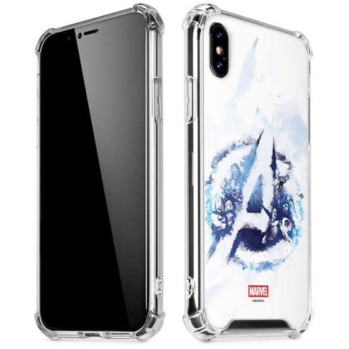 Marvel Avengers Blue Logo iPhone XS Max Clear Case