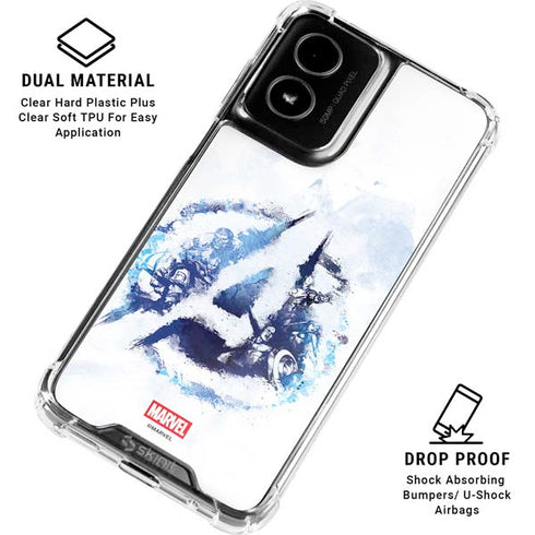 Marvel Avengers Blue Logo Moto G Power 5G (2024) Clear Case
