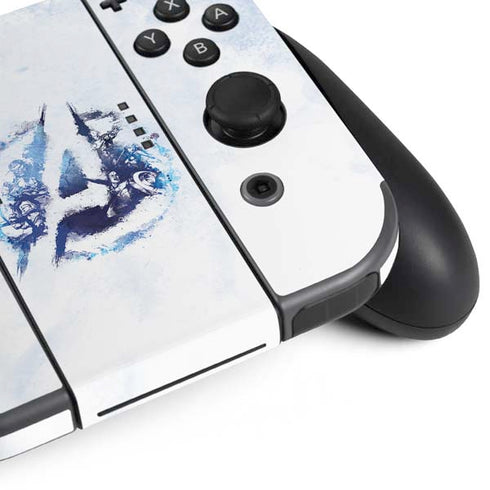 Marvel Avengers Blue Logo Nintendo Switch (2017-2021) Joy-Con Controller Skin