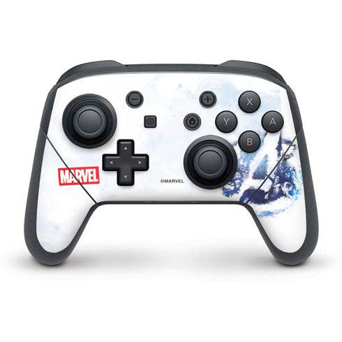 Marvel Avengers Blue Logo Nintendo Switch Pro Controller Skin